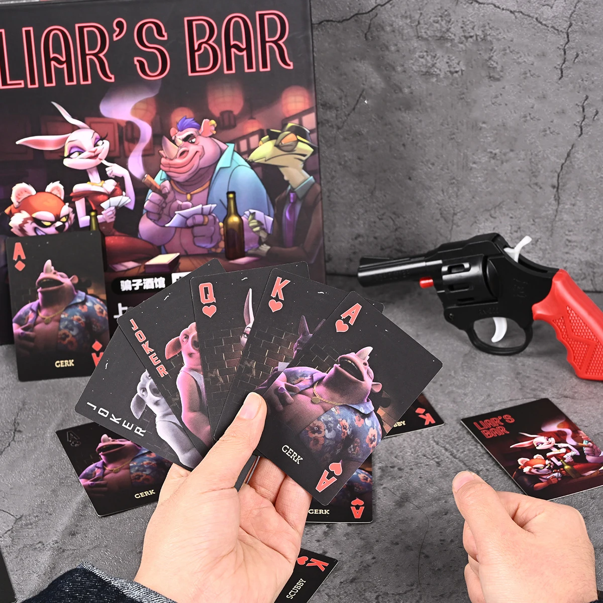 Фото Барный стол Liars, Card iq, настольная доска для четырех человек, многопользовательская доска, портативная карта для социального дедукции, настольные игры для взрослых №4