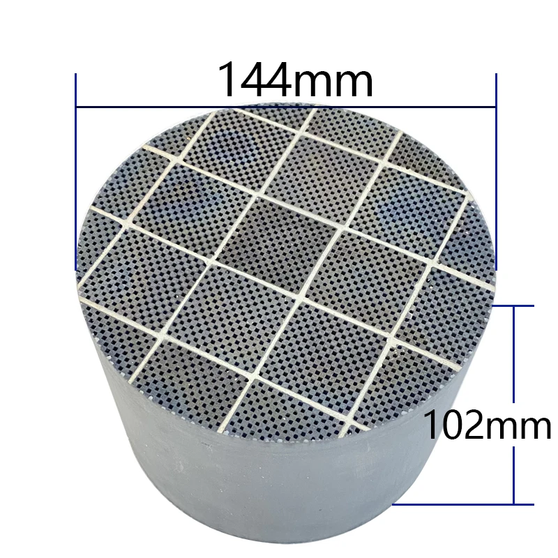

1 шт. 144*102 мм, высокоэффективный дизельный фильтр из карбида кремния DPF для дизельных двигателей, твердосплавный кремниевый фильтр DPF