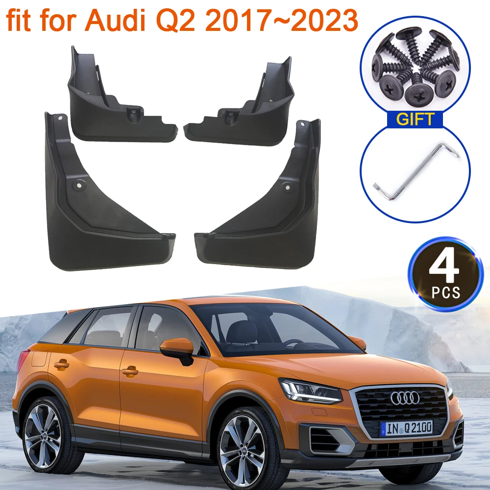 

4x for Audi Q2 2017 2018 2019 2020 2021 2022 2023 MudFlaps Mudguards Splash Guards Fender Flare Front Rear Wheel Car Accessories
