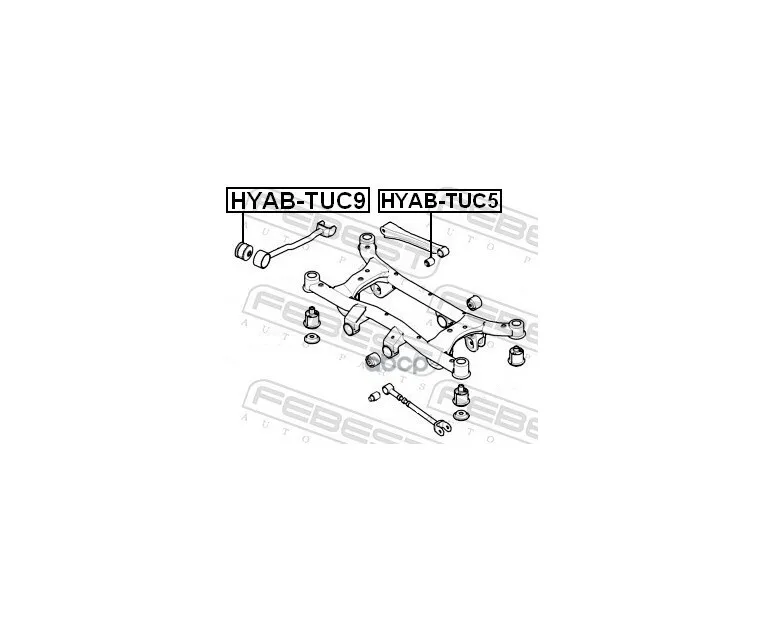 Сайлентблок Задней Продольной Тяги Febest арт. HYAB-TUC9