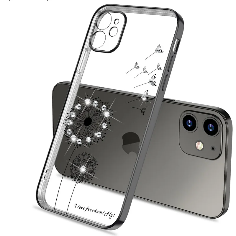 

Чехол с блестками и бриллиантами для iPhone 13 11 12 Pro Max 8 Plus XR XS
