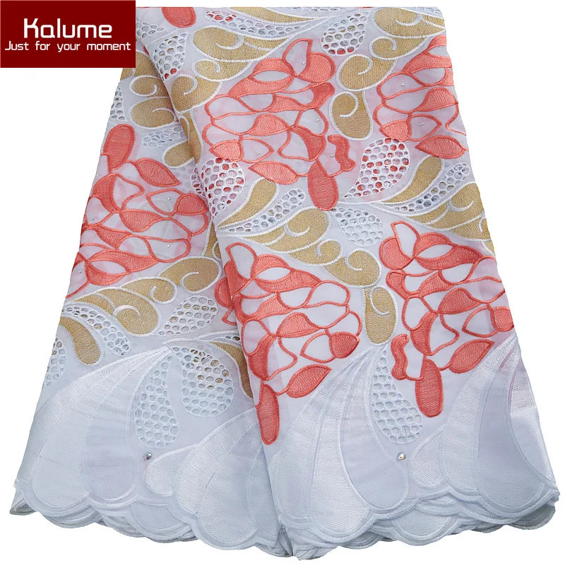 

Африканская швейцарская вуаль Kalume, кружевная ткань 2022, Высококачественная нигерийская стандартная ткань для женского свадебного платья, ш...