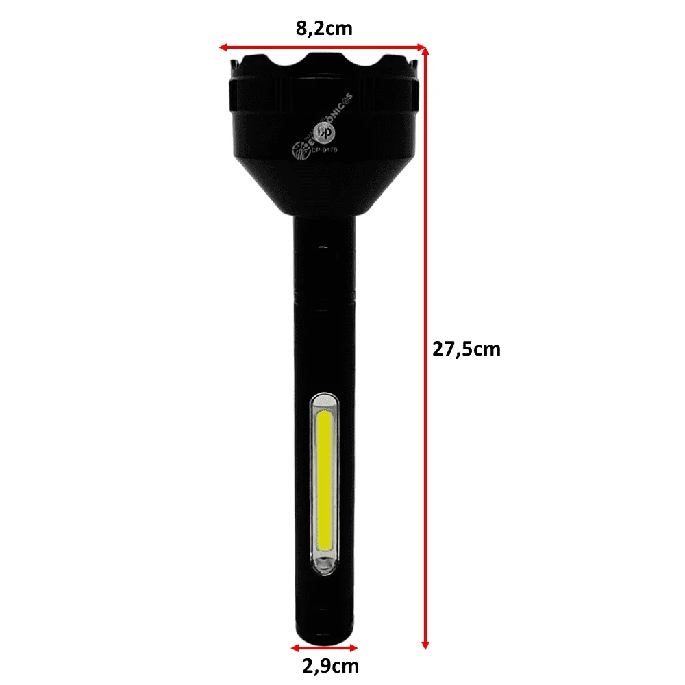 Фонарик светодиодный 200 Вт большой перезаряжаемый фонарь DP9179