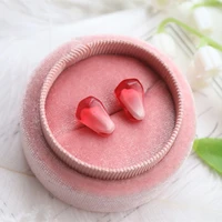 cute small pomegranate seeds earrings simple fruit stud earring dainty jewelry