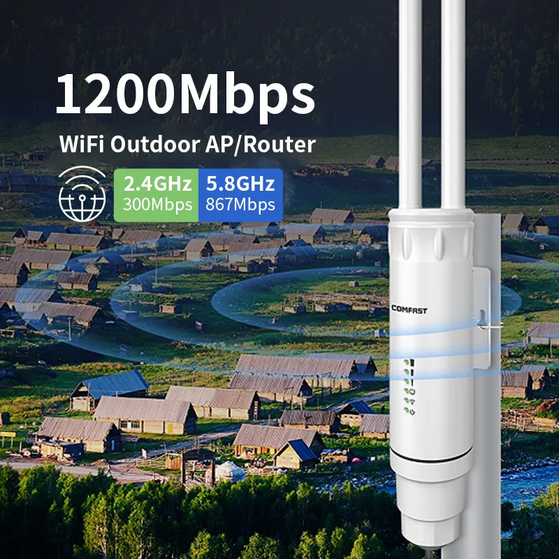 AC1200 беспроводной Открытый AP WiFi роутер WIFI антенна покрытия 1200 м 5 ГГц двойной Dand wifi ретранслятор сигнала точка доступа AP roteador