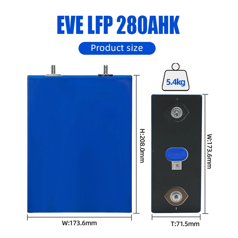 Poland Stock 6000 Cycles Brand New 12V 24V 280K Rechargeable Battery 4/8Pcs Lifepo4 GradeA Lithium Battery for  RV Solar Storage