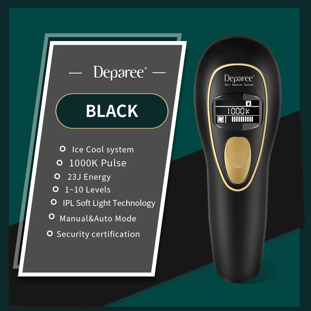 

Deparee IPL Permanent Hair Removal System Laser Cool Painless Epilator Body Trimmer Electric Depilador
