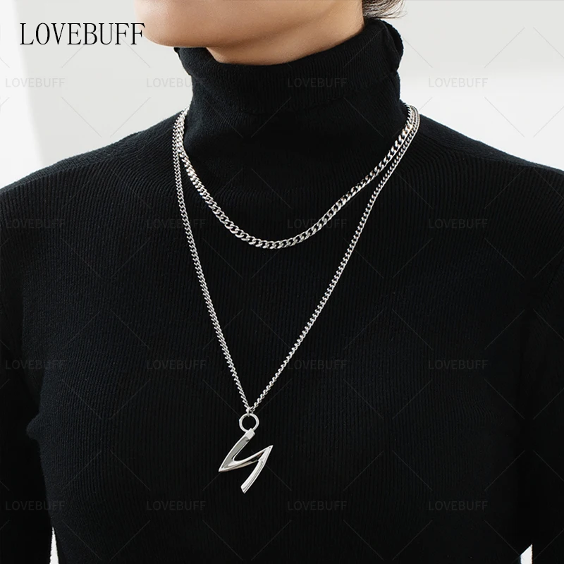 LOVEBUFF Love And Deepspace Sylus Night Plumes Цепочка из нержавеющей стали ожерелье комплект 2