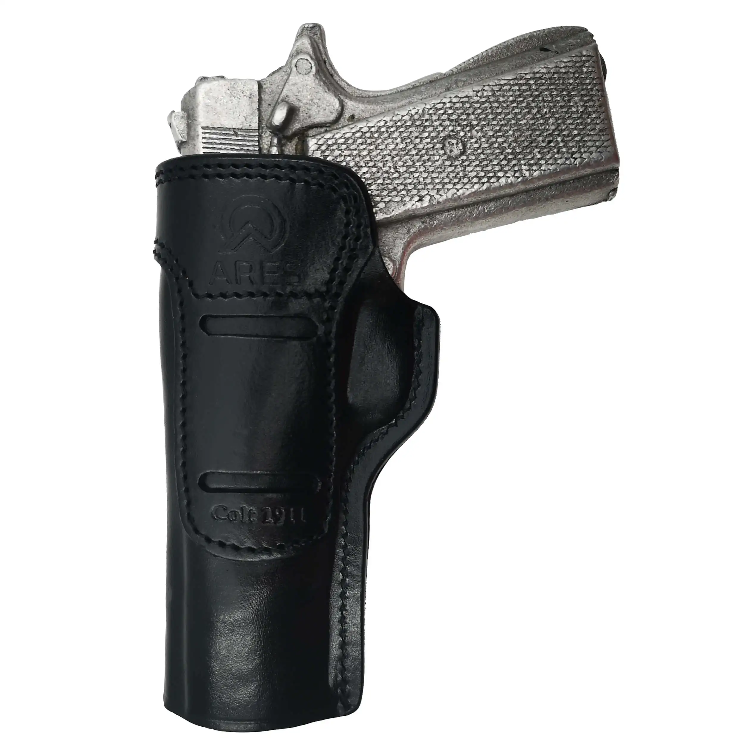 

Beretta 92-92F-92FS Compatible Real Leather Unique Holster With Dual Hand Use Carrying Clip Quick Release IWB Gun Pouch Black