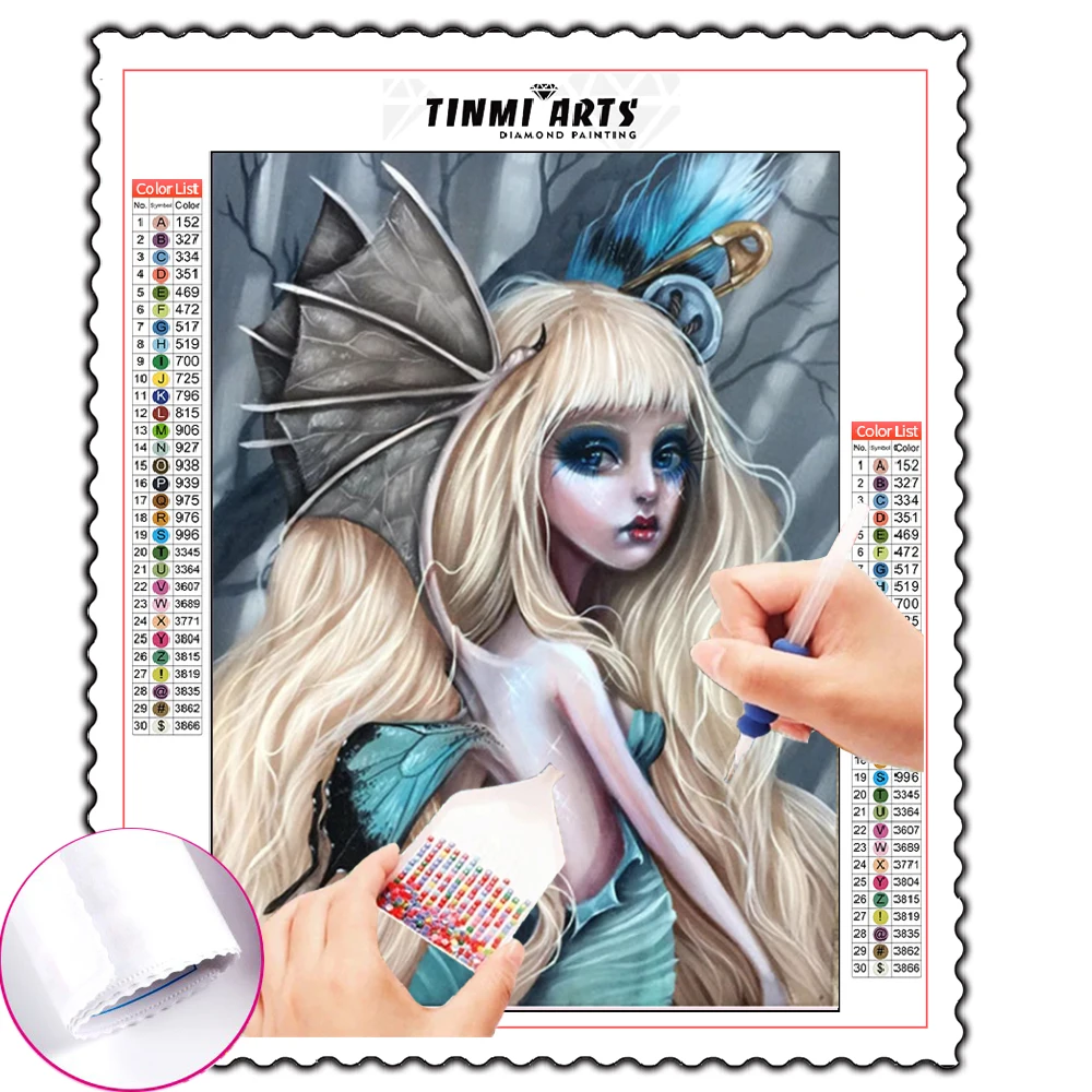 

5d DIY Diamond Painting Bad Girl Mosaic Handicraft Full Round Square Diamond Embroidery Portrait Cross Stitch Home Decoration