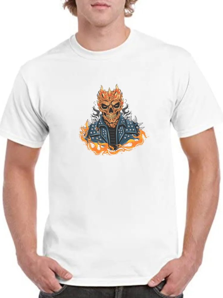 

Skull Print Shirt for Men Women White Short Sleeve Shirts DIY Your Own Personalized Text T-Shirt Clothing for Summer