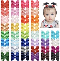 4080pcs 3 hair bows clips mix colors pigtail bow alligator hair clips for baby girls toddlers kids little girls hairpins