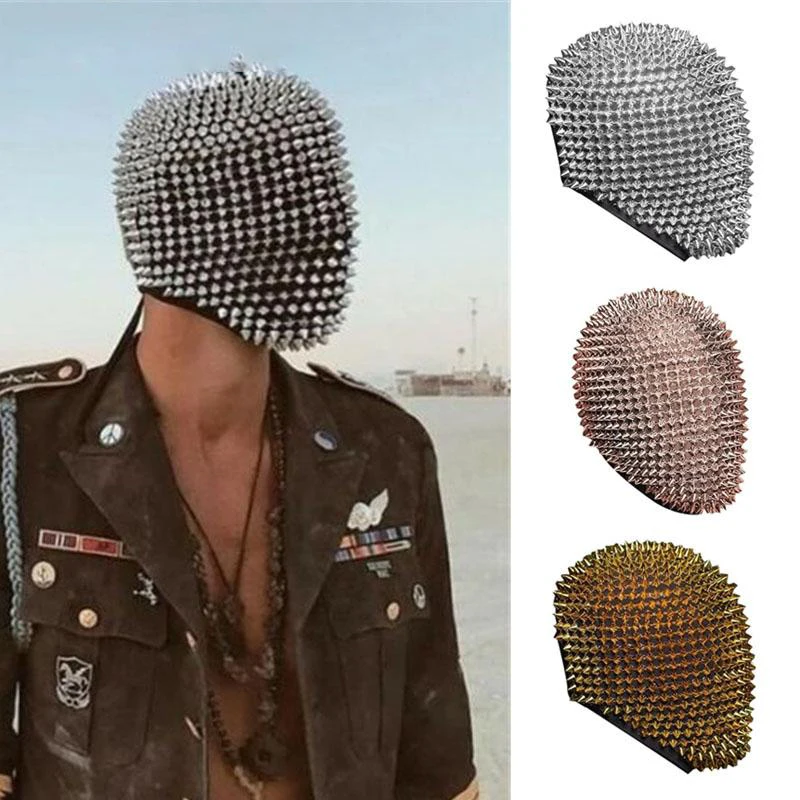 

Spike Studded Shape Latex Full Face Scary Helmet Cosplay Durian Head Rave Party Movie Mask Props