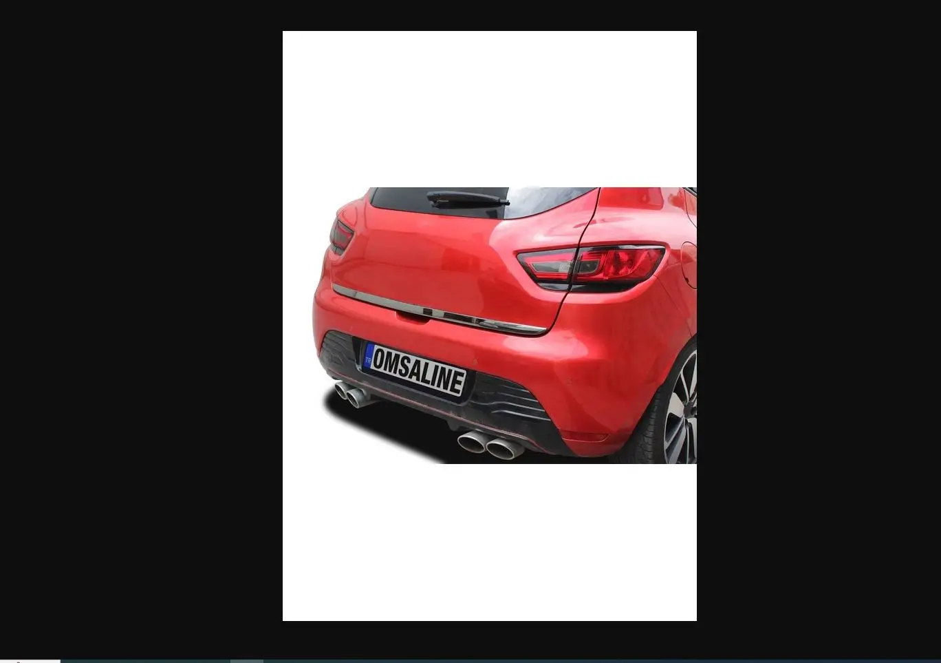 

Для Renault Clio 4, черная хромированная нижняя отделка багажника между 2012-2018-хромированные украшения для стайлинга, автомобильный аксессуар, спойлер для тюнинга