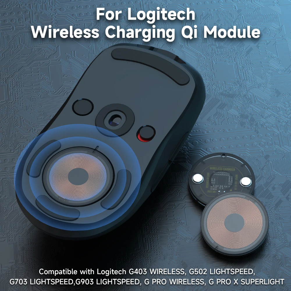 

Mouse Wireless Charger QI Module For Logitech G502 G703 G903 G Pro X GPW Wireless Logi Mouse Shell Accessories