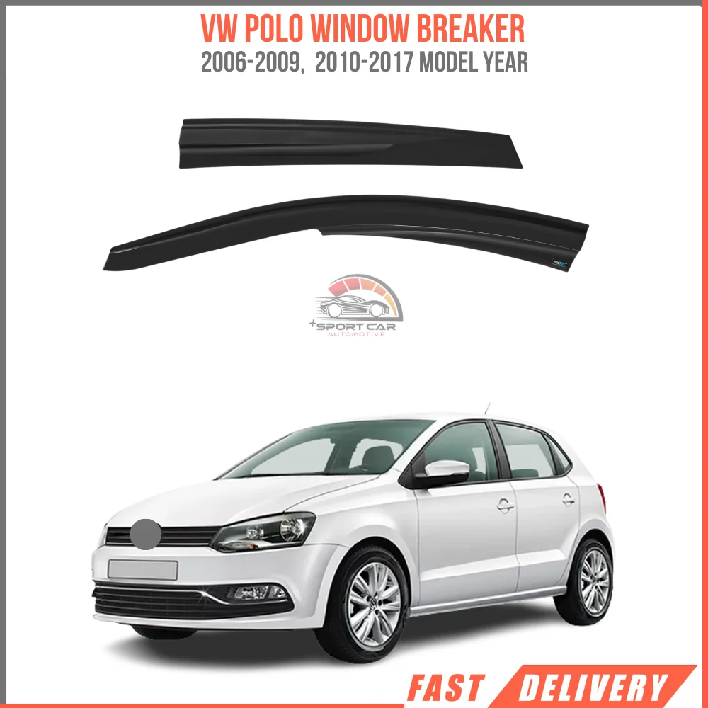 

VW POLO 2006-2009, 2010-2017 Sport Style glass spoiler 4 piece car rain protection Sport Style accessory
