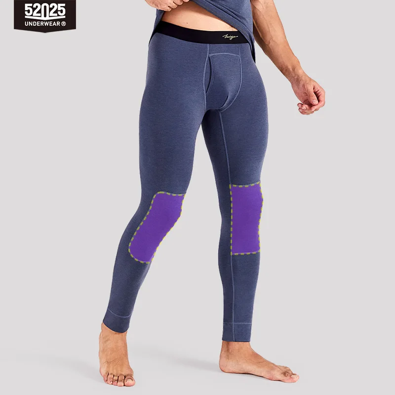 52025 Men Thermal Underwear with Cashmere Soft Warm Comfortable Premium Underwear with Panels Long Johns Men Warm Thermal Base