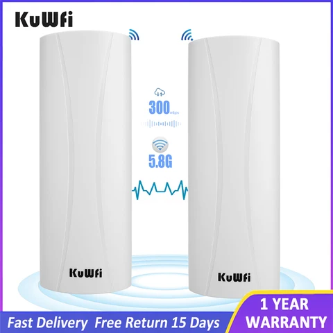 KuWFi 5.8G 300Mbps Outdoor Wi-Fi Extender 14dBi