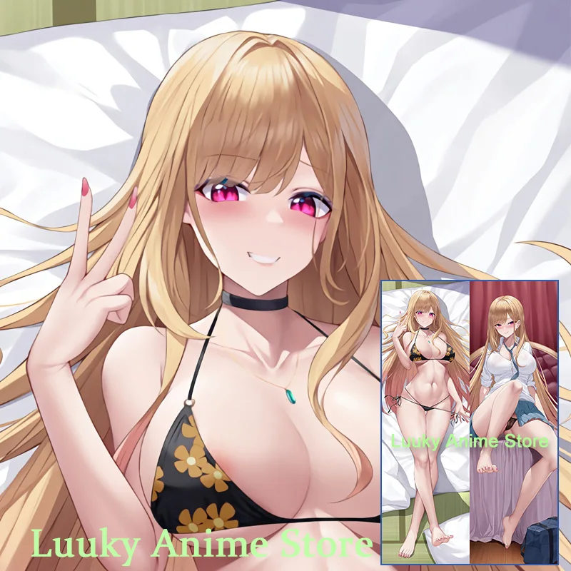 

Двусторонняя наволочка Dakimakura с принтом из аниме «Китагава Марин»