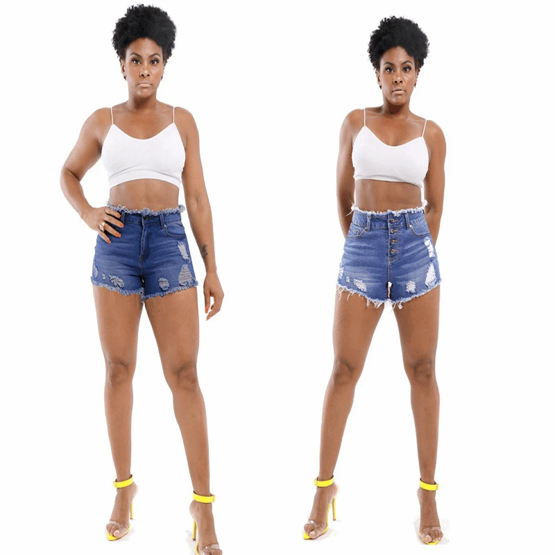 

Женские рваные джинсы с бахромой, повседневные облегающие джинсы на молнии, уличная одежда, лето 2023