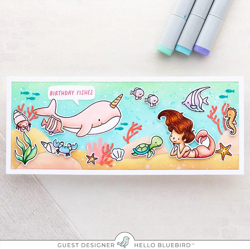 AliliArts Sea Friends металлические Вырубные штампы и искусственные бумажные ножи форма