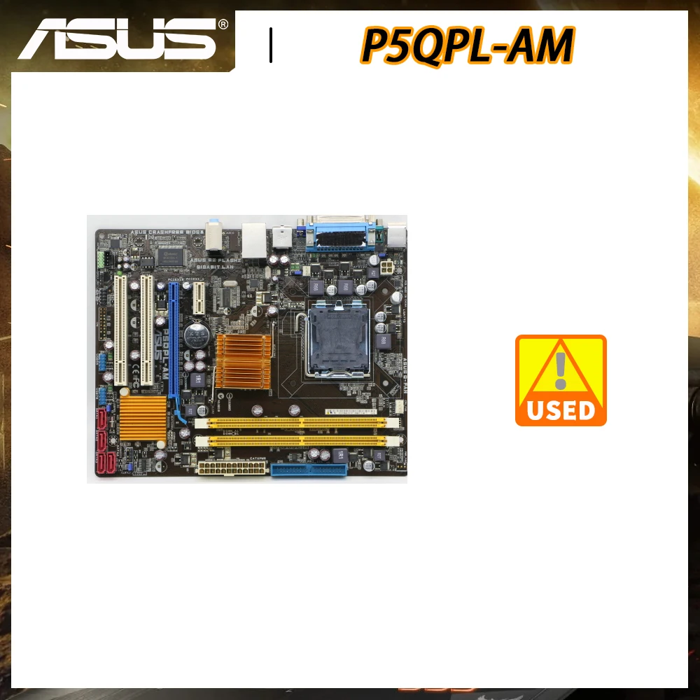 

ASUS P5QPL-AM Motherboard LGA 775 DDR2 RAM Intel G41 Core 2 Extreme/Core 2 Quad/Core 2 Duo/Pentium PCI-E X16 SATA2 USB2.0 uATX