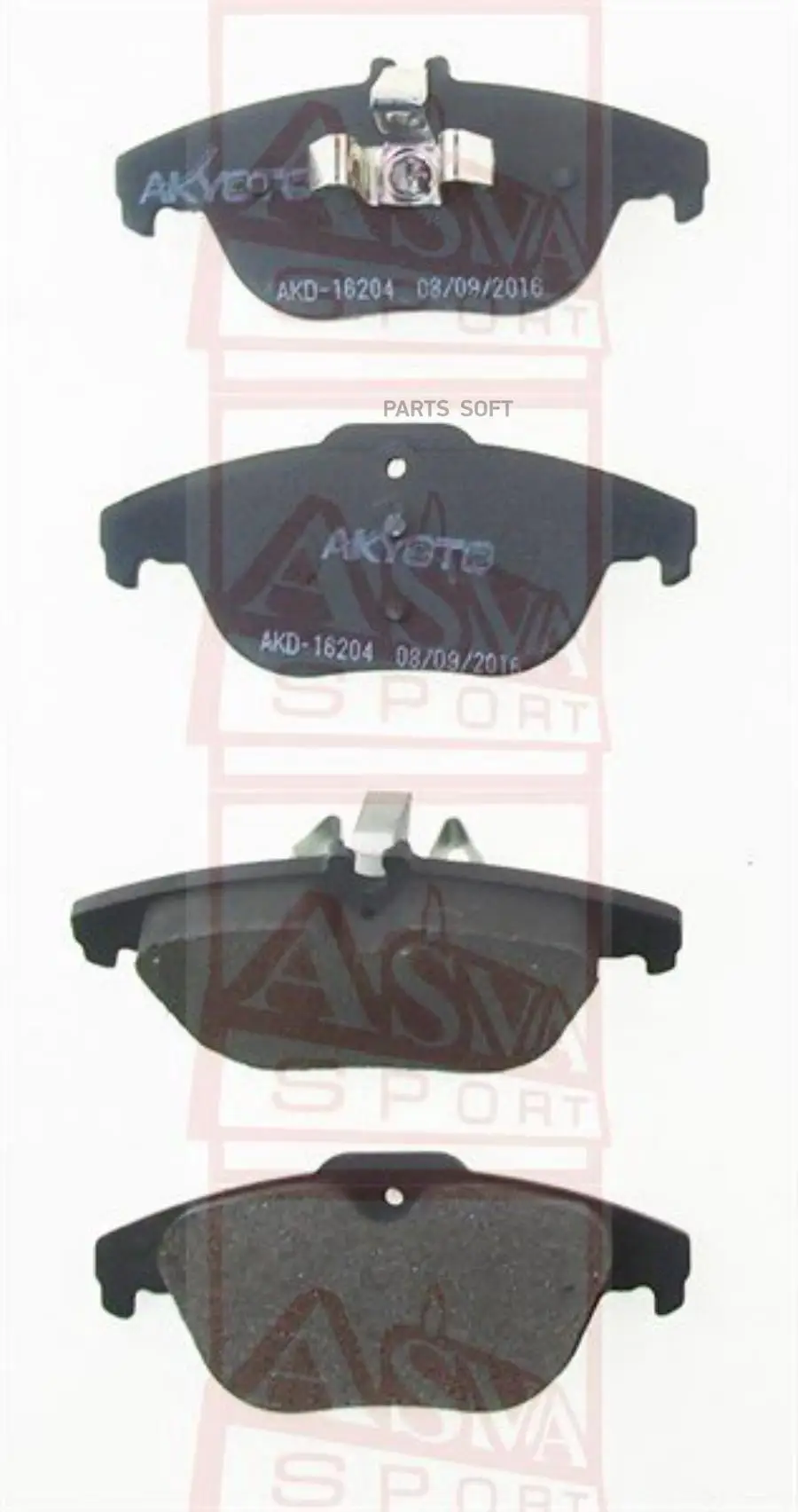 AKYOTO AKD16204 колодки тормозные дисковые задние