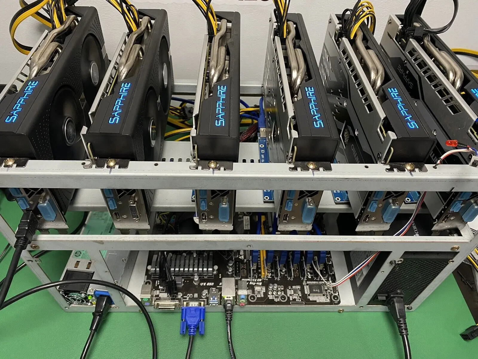 

Крипто-Майнер Rig AMD 570 4 Гб 6x карты rvkawn Pow Ready To Mine 1200 + 850w PSUs
