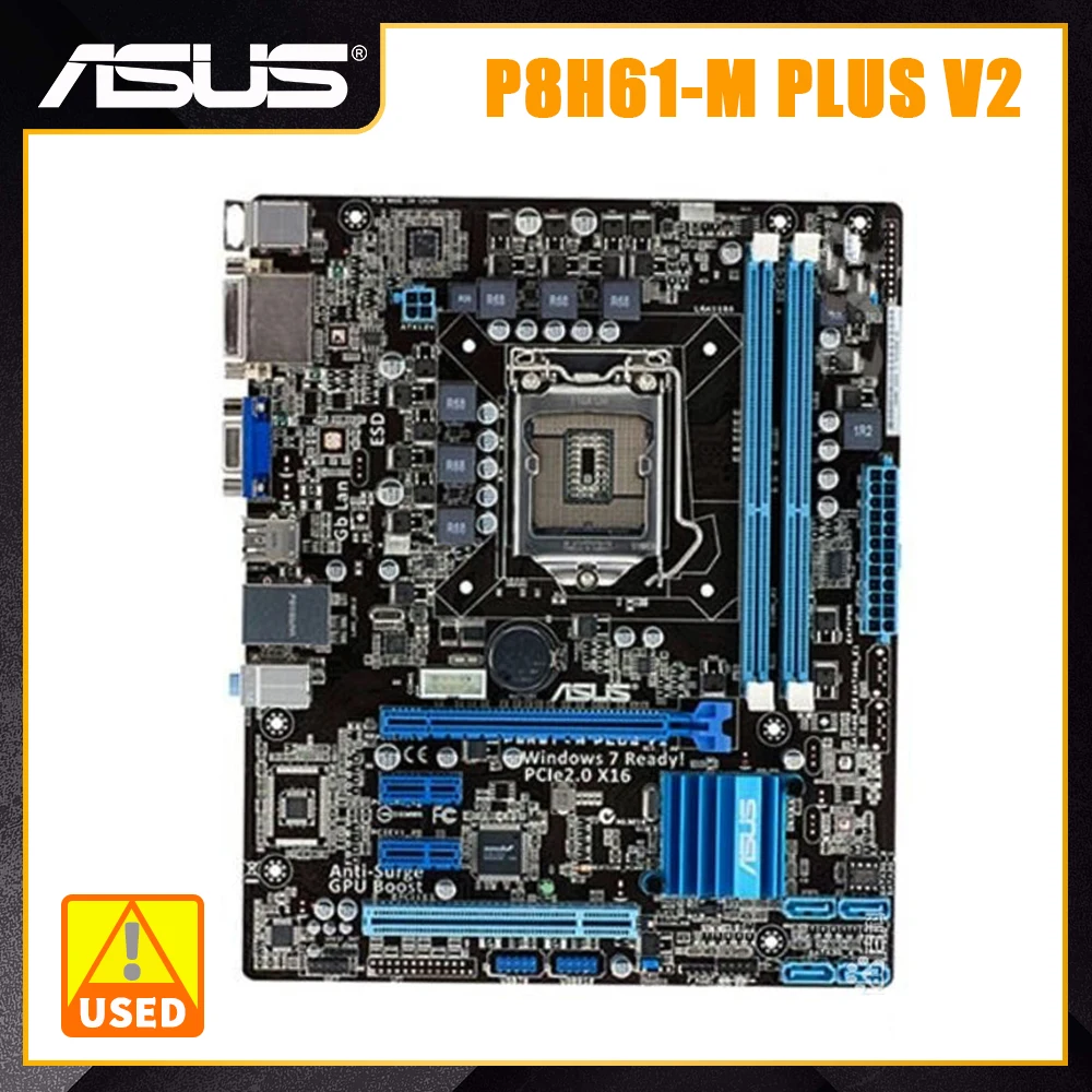 

ASUS P8H61-M PLUS V2 Intel H61 материнская плата 1155 Материнская плата 1155 DDR3 PCI-E 2,0 uATX 16 Гб Поддержка Xeon E3-1230 Core i7-3770K CPU