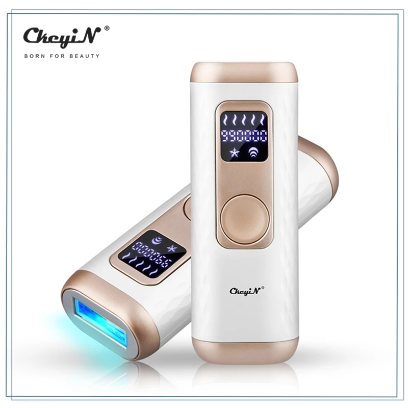 CkeyiN 990,000 Times IPL Cooling Laser Hair Remover Pulse Hair Removal Instrument Permanent Hair Removal for Whole Body Bikini