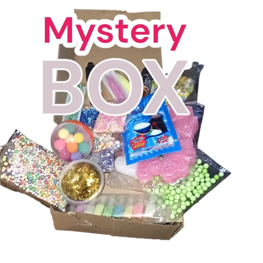 mystery box для слайма. случайные украшения для слаймов. Набор из 10 разных добавок.