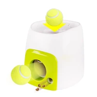 dog interactive toy tennis ball launcher dog cat food dispenser agility dog training equipment toys automatic throwing balls pet