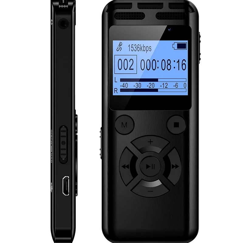 

Yaergor V52 MP3 Player Voice Activated Digital Recorder 16GB 32G 64G USB Dictaphone Noise Reduction Long-Distance Recorder