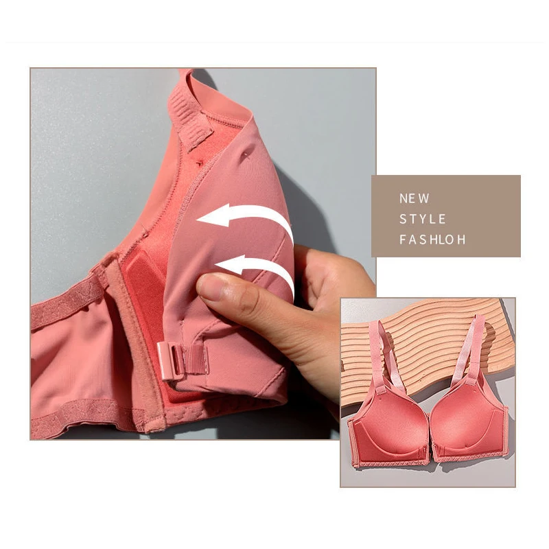 Women's Bra New  Front Buckle Bra For Women Front Closure Push Up Bras No Rims Sexy U-Shaped Beautiful Back Women's Bra