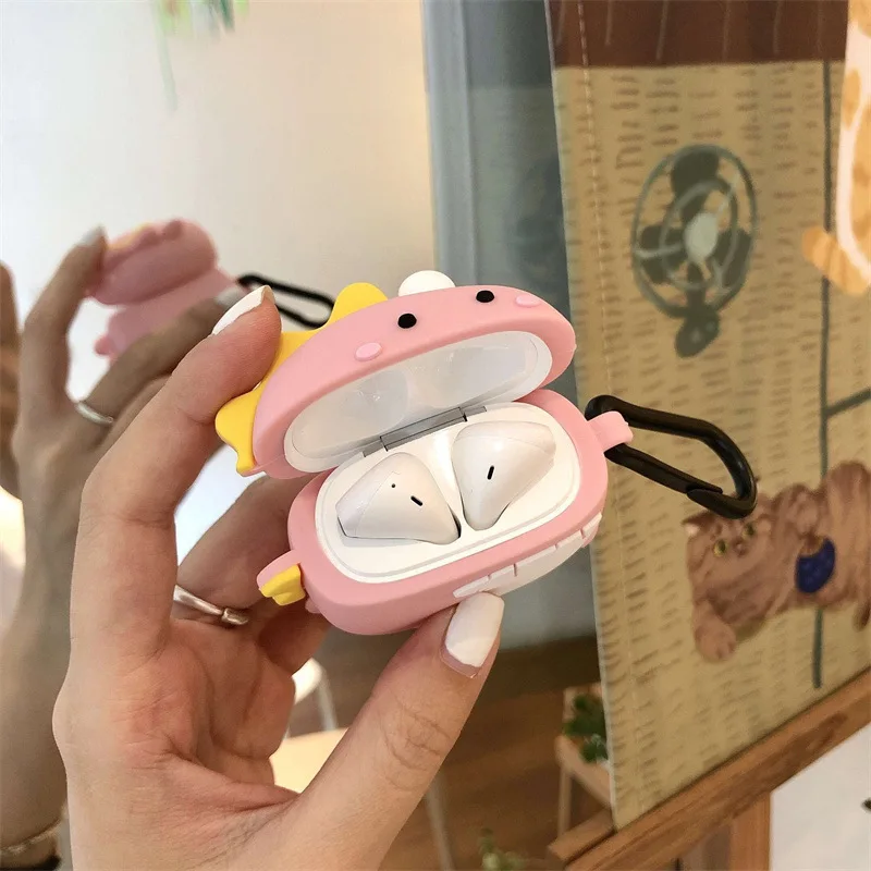 

3D Earphone Case For i9/i11/i12/inpods12 Case Silicone Cute Cover For Headset Dinosaur Earpods Cove
