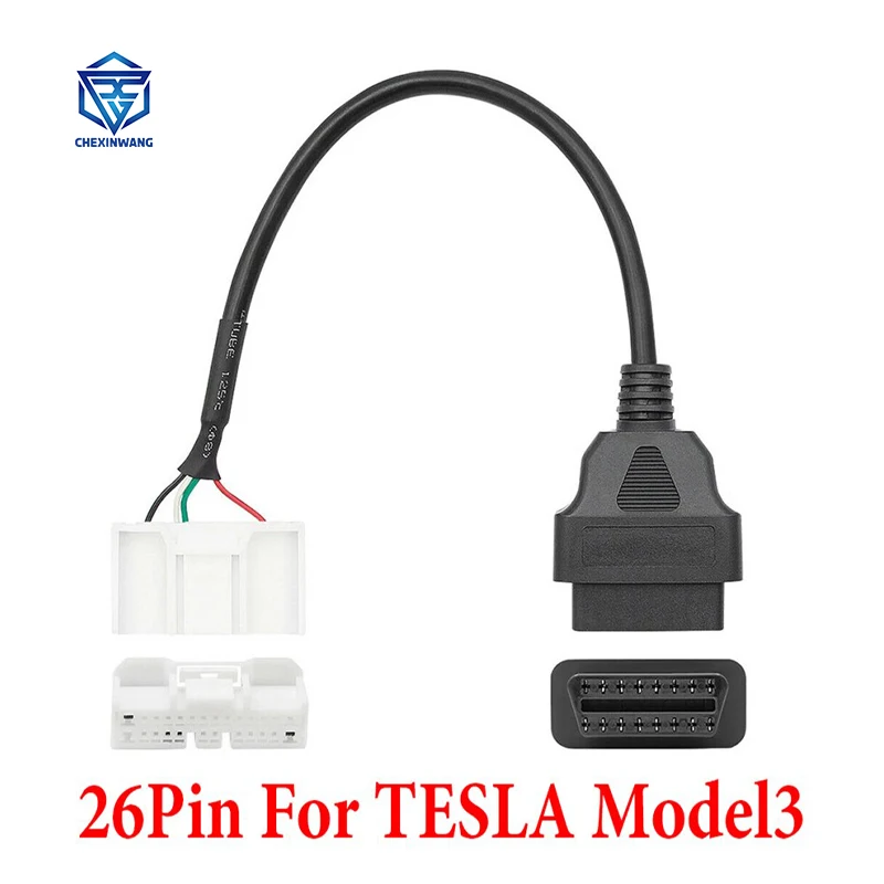 

Адаптер OBDII с 26 контактами для диагностических кабелей Tesla Model 3