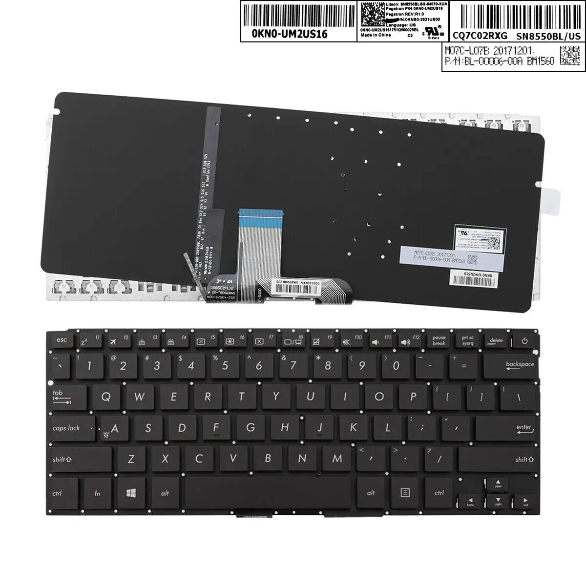 

New US Layout Keyboard For Asus ZenBook UX310 UX310UA UX410 U4000U BLACK Backlight US