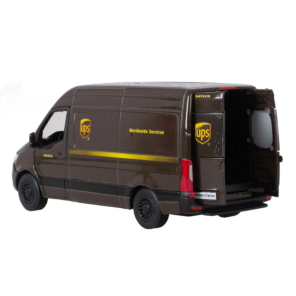 Машинка металлическая инерционная Mercedes-Benz Sprinter UPS Edition модель машины 1:48 KT5430D