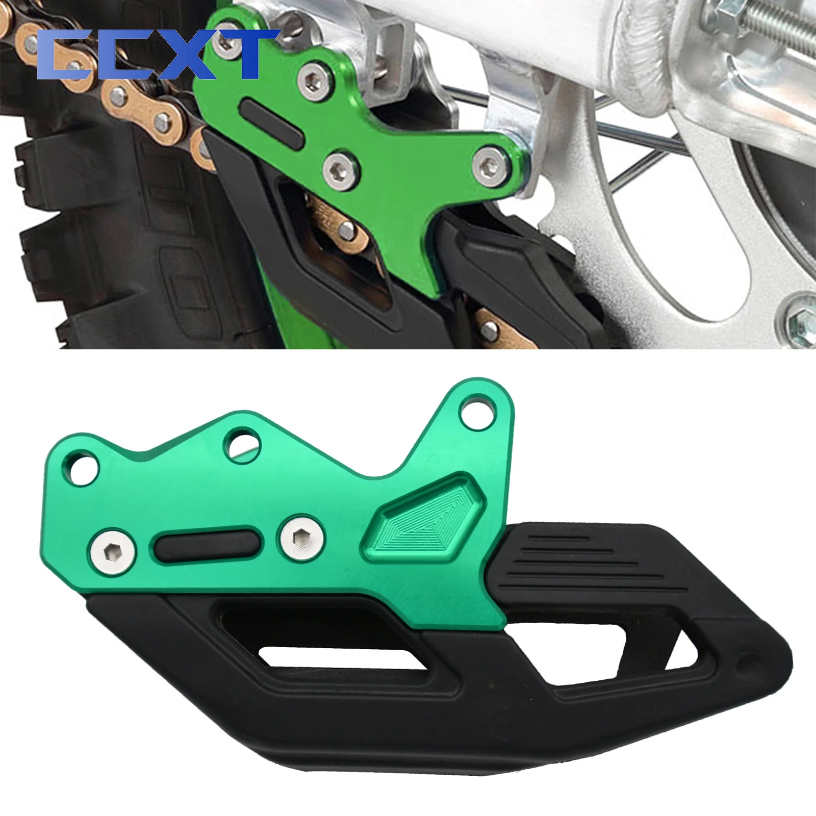 

ЧПУ Защитная направляющая цепи для Kawasaki KX250F KX450F 2009 2010 2011-2018 мотоциклетный Кроссовый мотоцикл универсальные детали