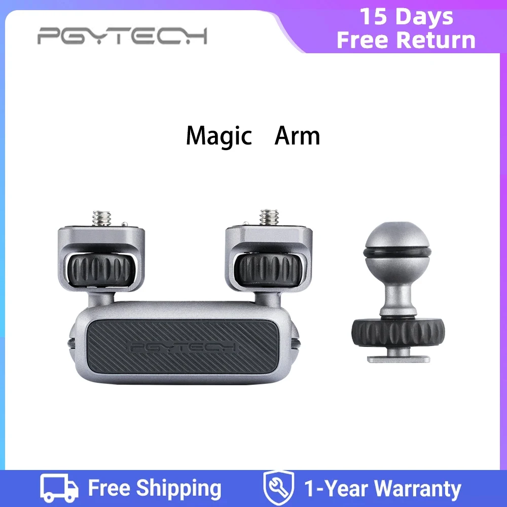 

PGYTECH Magic Articulated Arm 1/4 Screw DSLR Camera Smartphone Clamp Tablet Webcam studio Accessory 360° Adjustable