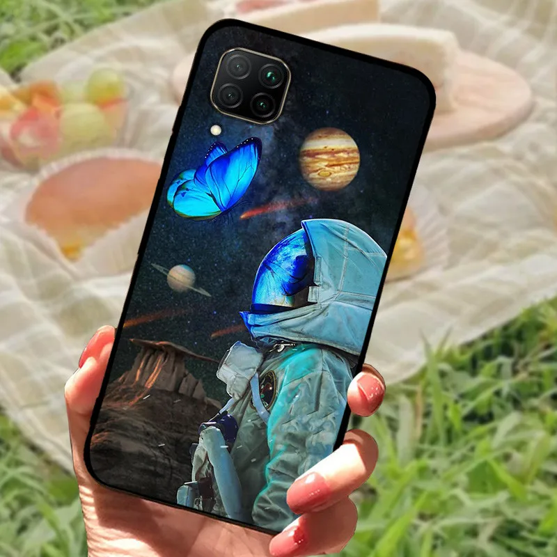 Чехол для Huawei P40 Lite Женский чехол телефона милый мраморный Мягкий силиконовый P 40