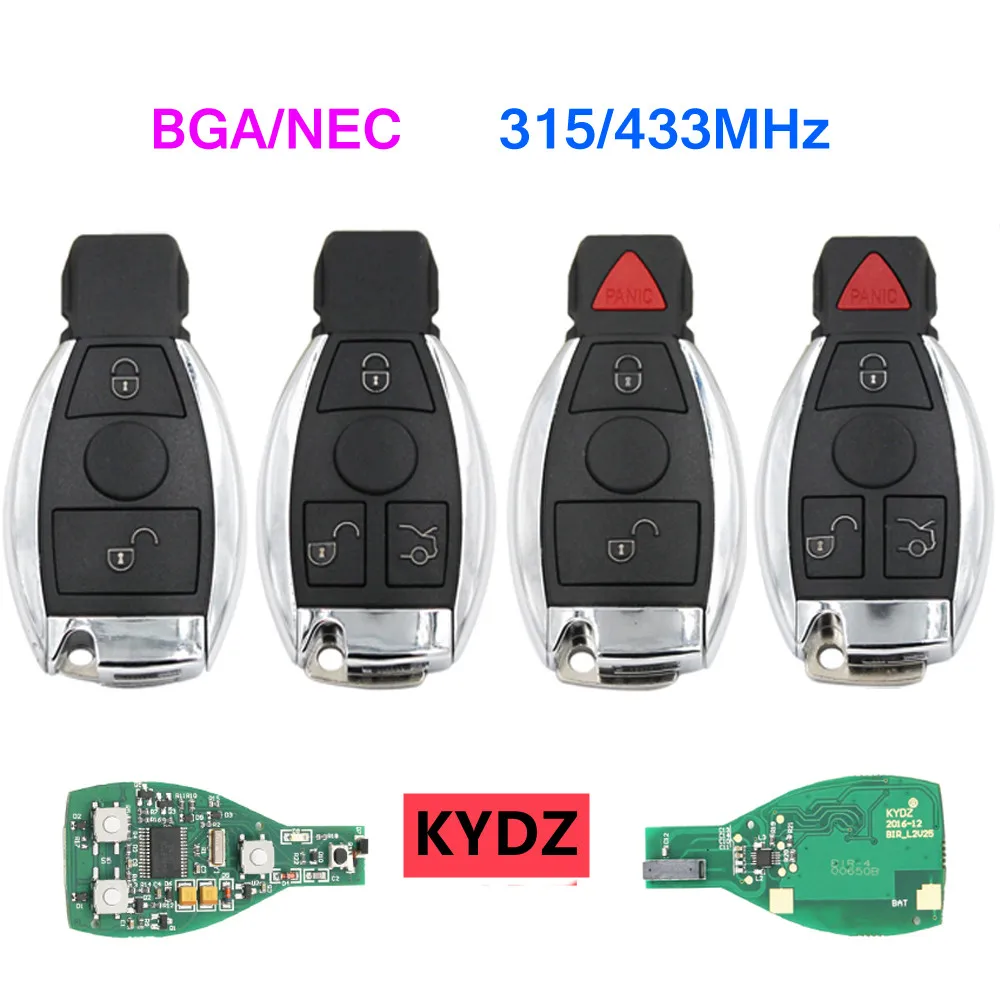 

Умный дистанционный ключ 2/3/4 Кнопка 315 МГц 433 МГц для Mercedes-Benz W169 W164 W204 W210 W211 W212 W639 W202 поддержка BGA/NEC KYDZ