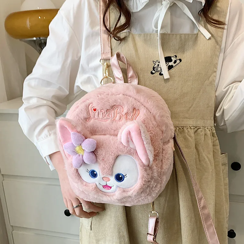 

Disney LinaBell Plush Backpack Tall 22cm Cartoon LinaBell Furry Cute Delicate Plushie Stuffed Cartoon Animal Toys For Girls