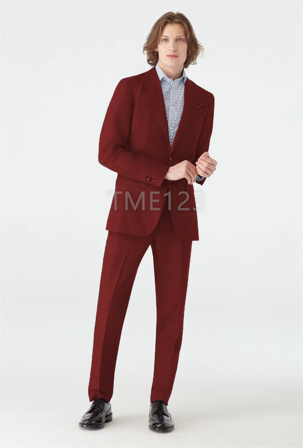 Blazers Pants Sets / 2022 New Fashion Groom Wedding Dress Suits / Men's Casual Business 2 Piece Suit Jacket Coat Trousers