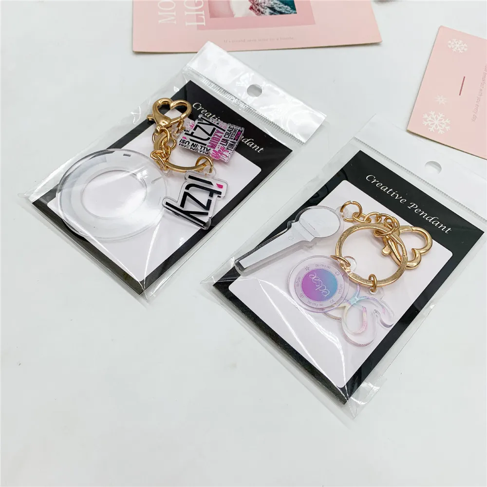 KPOP ITZY AESPA акриловый брелок в форме сердца для ключей Yeji Lia Ryujin Chaeryeong Yuna KARINA Жизель