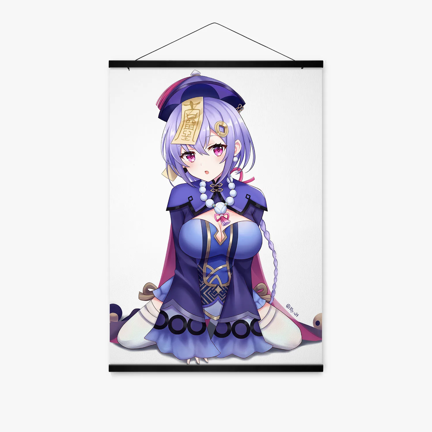 

Постер с ручной росписью, мультфильм Genshin Impact Qiqi, холст, Настенная роспись, домашний декор, аниме, картины для декора комнаты