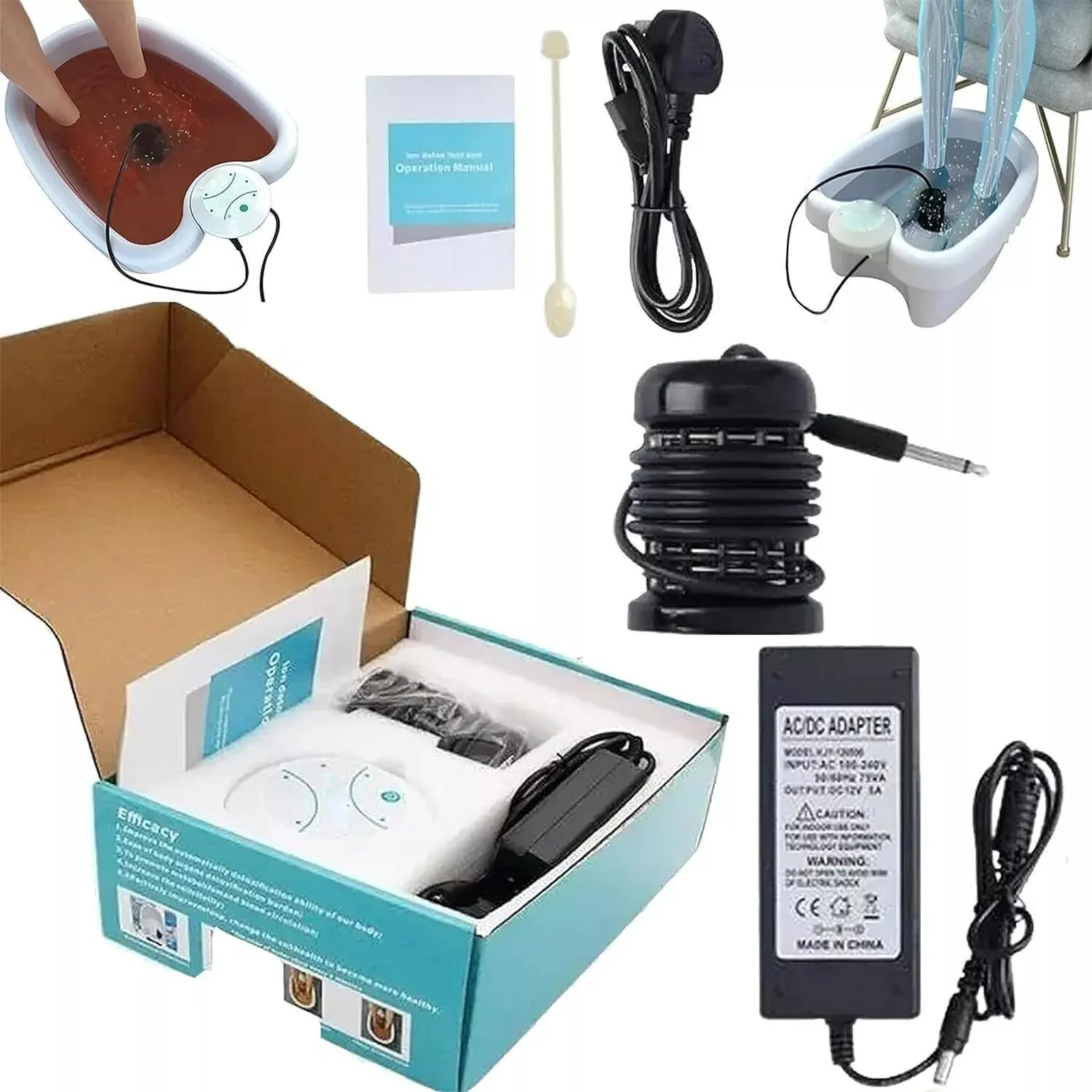 Ионная детоксикация для ног в Спа-салоне Домашняя ванна выберите тип вилки