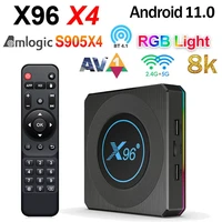 smart tv box x96 x4 android 11 amlogic s905x4 quad core 5g wifi spdif 8k ott media player streaming set up box caja de caixa tv