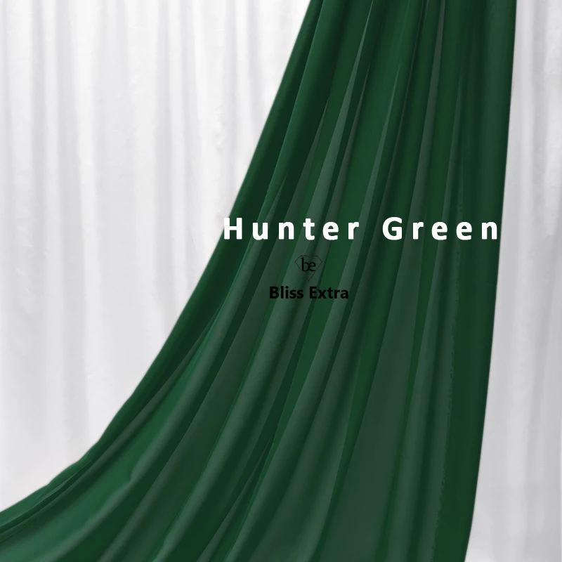 Зеленая шифоновая ткань драпировка из полиэстера Жоржетта высокой плотности для