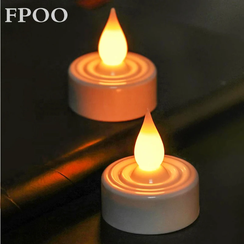 Pack Of 6 Flameless Led Candles Flicker With Battery Tea Lights Birthday New Year Halloween Home Decoration Electric Tea Candle